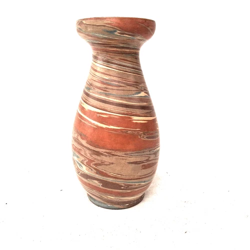 Niloak Mission Swirl Vase Marbled Clay Arts Crafts Pottery USA Vintage
