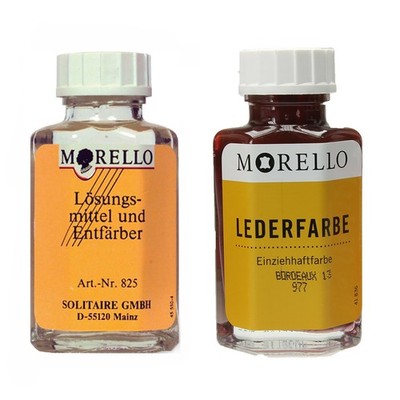 Morello Lederfarbe für Glattleder (nach Wahl) und Morello Leder Reiniger im SET