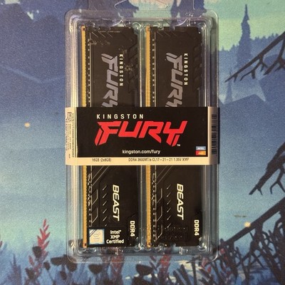 Kingston FURY Beast 16GB (2x8GB) 3600MHz DDR4 CL17 Desktop Memory Kit