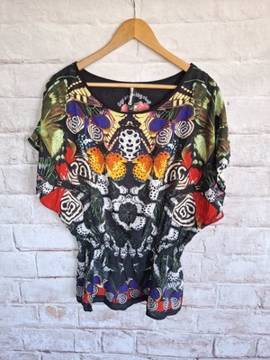 Desigual Damen Bluse Shirt Oberteil Gr. S 36