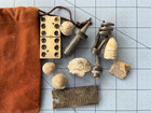 Civil War Mini Balls Rounds Flint Musket Worm Extractor Domino Pouch F/S in USA — photo 2