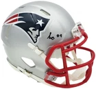 Kayshon Boutte Signed New England Patriots Silver Speed Mini Helmet Beckett Wit