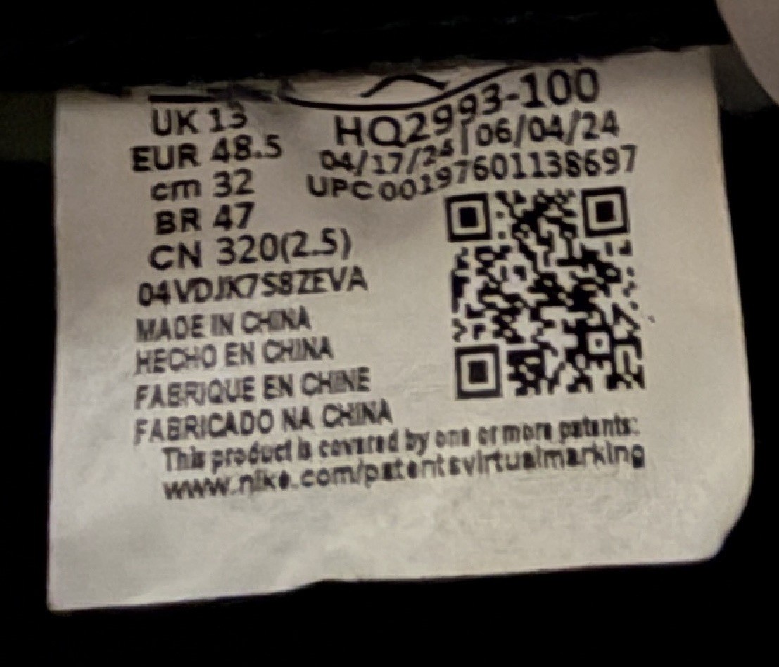 Size 14- Nike Air Jordan 1 Retro Low Howard University HQ2993-100 Lightly Used thumbnail 4