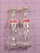 Vintage Pepsi Cola Salt and Pepper Shakers, "An Advertising Novelty"  4.5" Tall