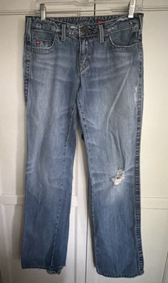 Vtg Y2K Miss Sixty Mary J Blue Jeans Distressed Denim Bootcut Cotton Women s 31