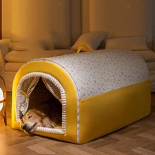 Pet Bed House Indoor Dog House Comfortable Pet Shelter Hut Portable Dog Sleeping