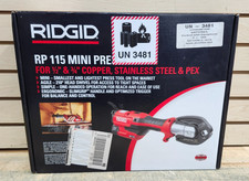 New RIDGID 72553 12V RP 115 Mini Press Tool For 1/2 in to 3/4 in Pipe
