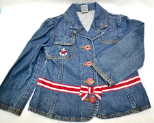 Sz 4T Girls Gymboree Button Denim Jean Jacket EUC