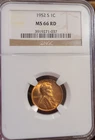 1952-S Lincoln Wheat Cent NGC MS66 RD