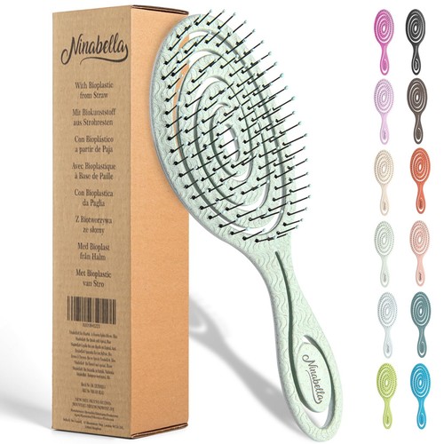 Organic Detangling Hair Brush for Women, Men & Children - Does not Pull on Ha...