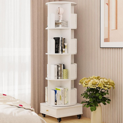 Drehbares Bücherregal, Standregal 360° Frei Drehbares, Bücherschrank Wohnzimmer 