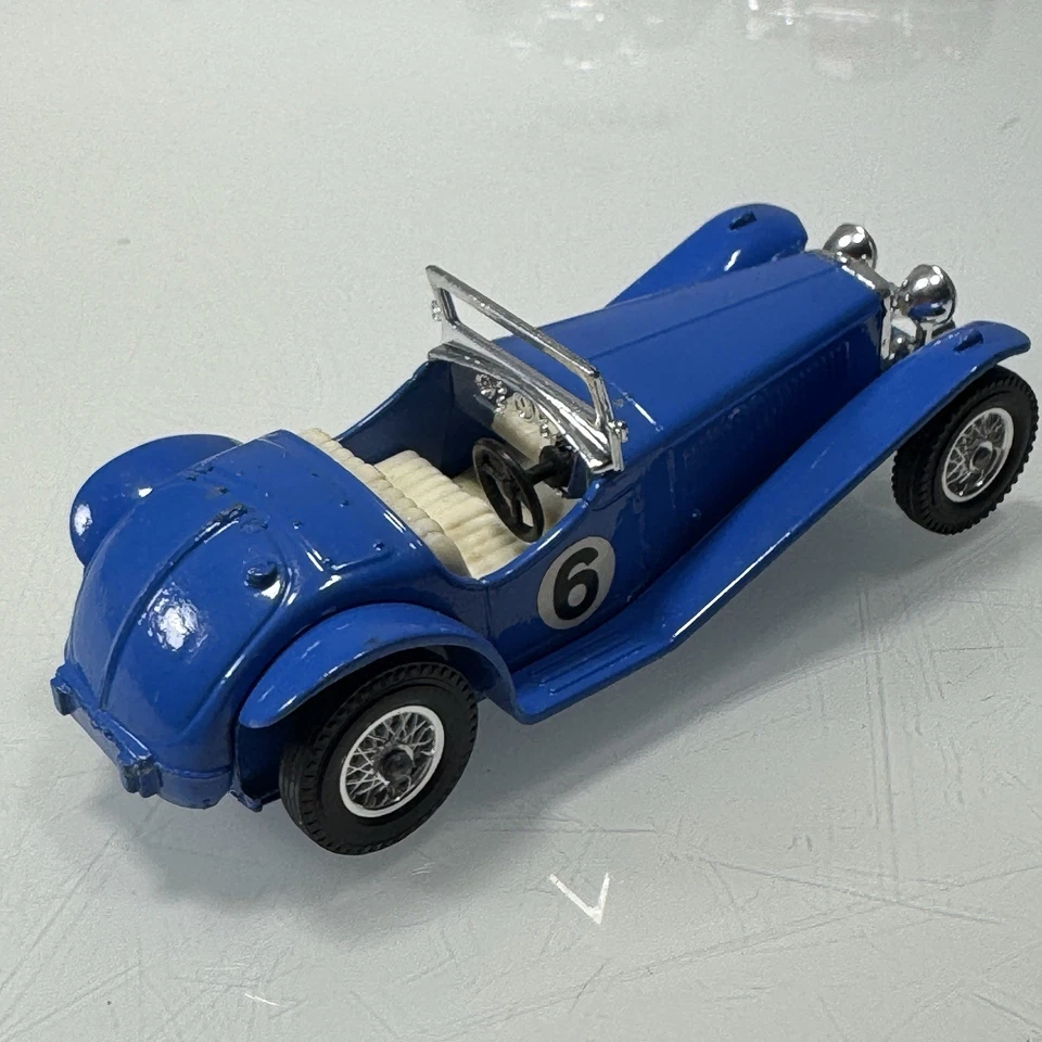 Matchbox 1934 1973 Riley MPH modelos de antaño Y-3 azul #6 coche de juguete fundido a presión Reino Unido Foto 3 de 4