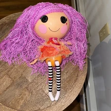 Lalaloopsy Loopy Hair Peanut Big Top 12" Doll Has Dress Purple Yarn MGA 2013