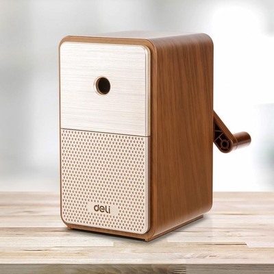 Deli Manual Pencil Sharpener - Auto-in Hand Crank with Adjustable Point for C...