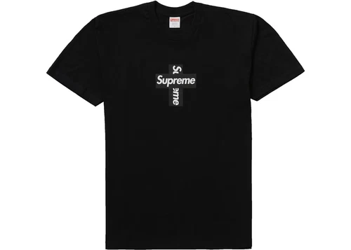 Tee shirt Supreme FW20 CROSS BOX LOGO noir taille S Small NEUF SCELLÉ