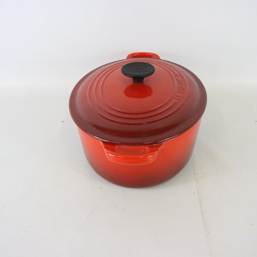 LE CREUSET Cherry Red Oval Cast Iron Enamel Lidded Casserole Dish 27 4.1L -OTL - Picture 5 of 15
