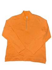 Pendleton Men's Orange 1/4 Zip Knit Pullover Sweater Size Medium