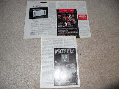 Classe Audio CA-400 Verstärker Review, 3 Pg , 1995, Voll Test, Brille, Info