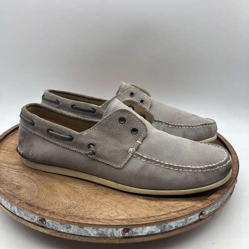 Gray Suede Schooner Boat Shoes Size 