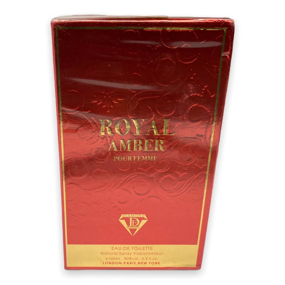 Fragancia Royal Amber Diamond 3,3 OZ 100 ml eau de toilette EDT - nueva y sellada Foto 2 de 3