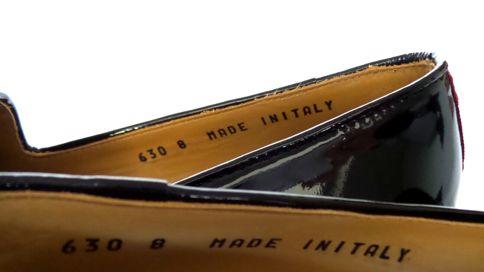 NEW & CUTE! Women's $350 DEL TORO Black "PATENT LEATHER" Slippers Loafers Shoe 8