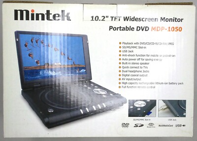 Mintek 10.2-inch TFT Region Free Portable DVD Player (MDP-1050) BRAND NEW