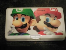 Nintendo DS Luigi & MARIO 6 Game White Carrying Case **Display Only READ**