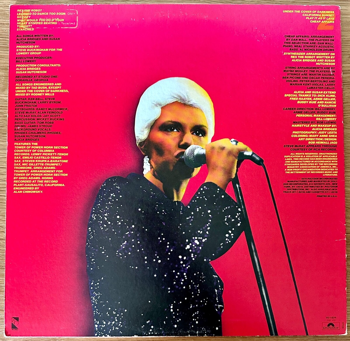 ALICIA BRIDGES Play It As It Lays PROMO LP 1979 Polydor VG