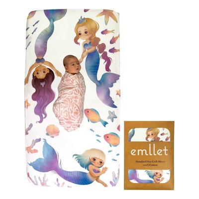 Emllet Fitted Crib Sheet, Cute Baby Crib Sheets For Boys Girls Toddlers 