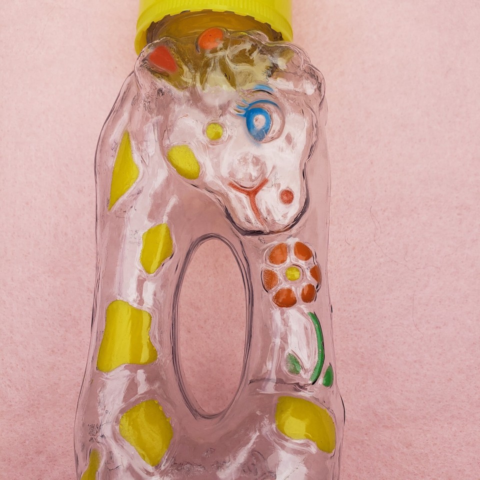 Luv N Care Vintage 80's Baby Plastic Bottle Little Lil Gripper Giraffe CUTE eBay