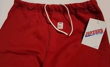 Vtg 80s Jerzees Large RED Blank Sweatpants Joggers Made In The USA NWT