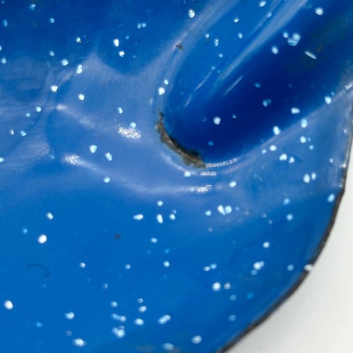 Große 14" Blau Granitgeschirr Emaillegeschirr Metall Servier Rührlöffel 2er Set - Bild 6 von 6