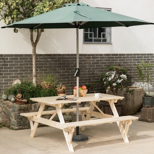 New Gardenised A-Frame Outdoor Patio Deck Garden Picnic Table - Picture 5 of 14