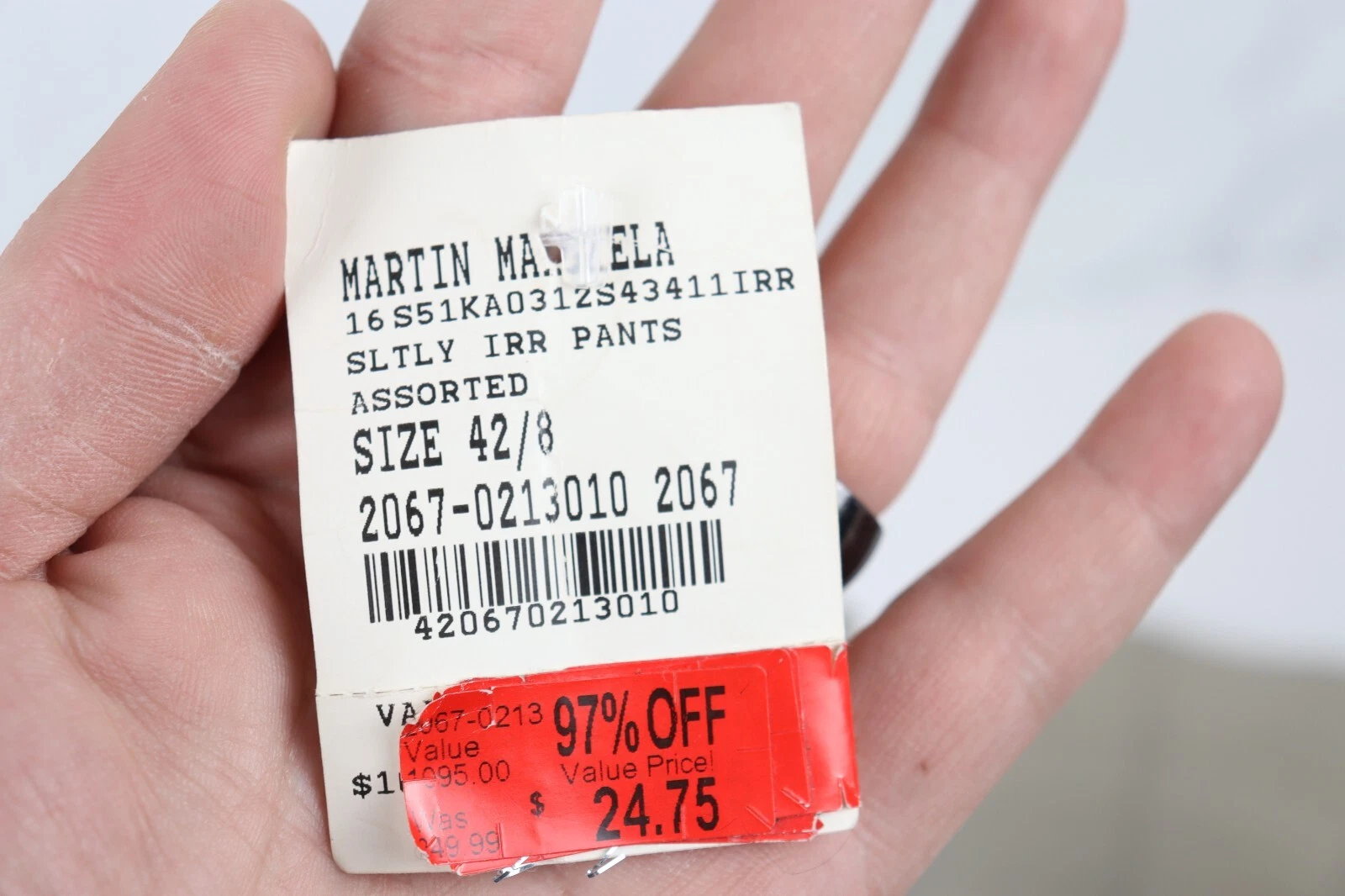 Maison Margiela o1rshd10124 Sltly IRR Pantaloni in Assortimento NUOVI CON ETICHETTE 38