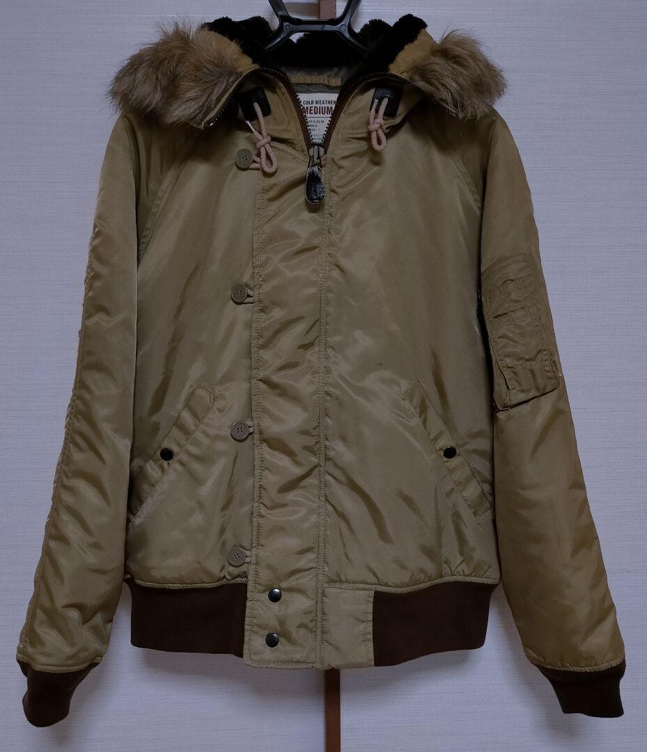 AVIREX N-2B Flight Jacket Nylon Hooded mens Size M Olive | eBay