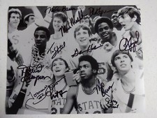 DAVID THOMPSON +10 TEAM Signed 8x10 Photo NC State Basketball 1974 Champs COA