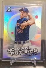2021 Bowman Chrome - MATTHEW ALLAN - 40 Man Futures - Mets