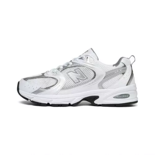 Sneakers NB 530 bianche argento sportive casual mesh morbide moda UK*-* - Foto 16 di 30