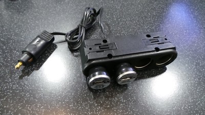 BMW TRIUMPH MOTORRAD 12V HELLA STYLE DIN CIG STECKER DOPPELSTECKDOSE UND USB ADAPTER