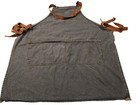 Chef Works Urban Collection Apron Unisex Denim Grey Brown Employee Uniform