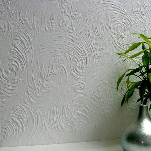 Richard Anaglypta Paintable Wallpaper White Textured Embossed Ceilings Vinyl - Picture 2 of 2