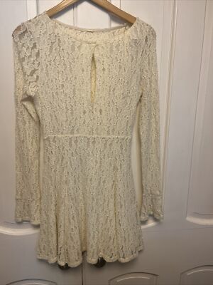 Free People Lace Bell Sleeves Dress Womens Size XS | eBay