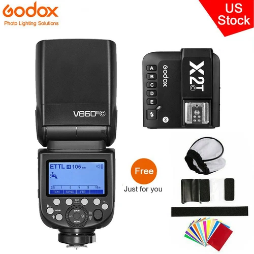 US Godox V860III-C 2.4G TTL HSS Camera Flash Speedlite+X2T-C Trigger  For Canon