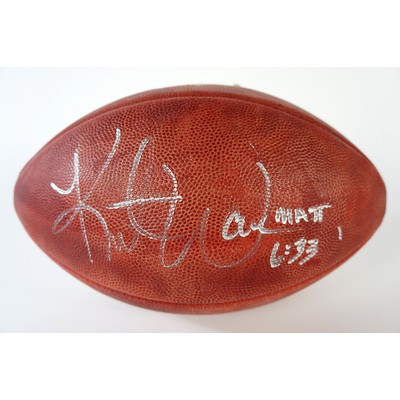 Pro Football Hall of Fame Inductee Quarterback Kurt Warner Signed Football