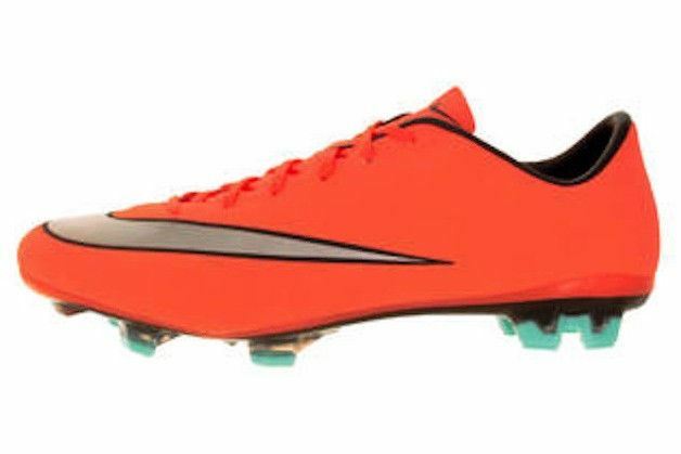bright orange soccer cleats