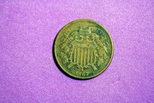 Estate Find 1867 - Shield Two Cents!!! #K2128
