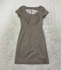 H&M Womens Size 4 Tan Dress Short Sleeve Round Neck