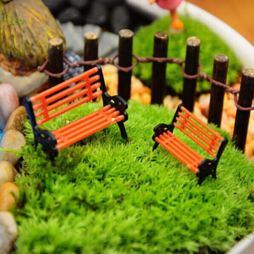  Chaise artificielle jardin mini maison décoration ornement miniature décoration - Photo 1 sur 12