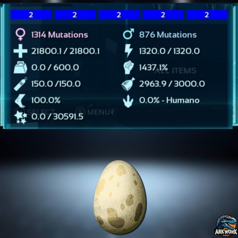 ASA Ark Survival Ascended - Equus Horses 1348% Melee - Pour Xbox, PS5, PC - Code Région Libre