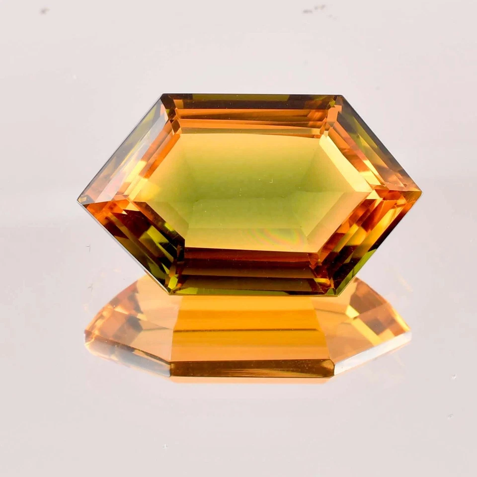 Natural Bi-Color Tourmaline RadiantCut Gemstone GIT Certified All Size Available - Image 4 of 4